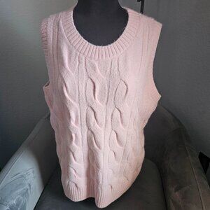 Womens Vegan Cashmere Vest Sweater Size 18-20